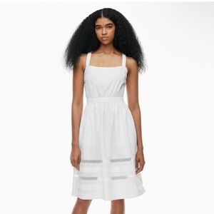 Wilfred Coronation White Square-Neck Poplin Dress - NWT
